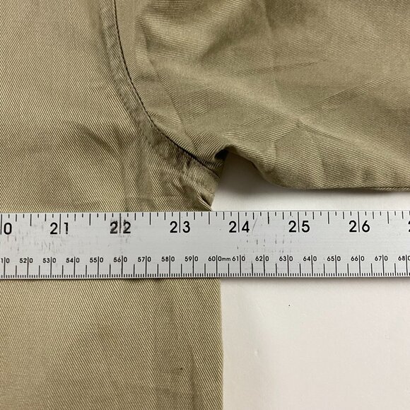 Vintage G Unit Khaki Shirt Men's Large Button Down Up Safari Cotton Poplin - Picture 11 of 13